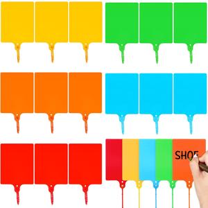 Youyole 200 Pieces Plastic Tags Waterproof Plastic Seal Shipping Tags Logistics Use Big Sign Tie Large Label Tie 250 mm Total Length(Multicolor,3.1 x 3.94 Inches)