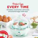 Dash Rapid Egg Cooker - Boiler, Poacher & Steamer - Includes Measuring & Recipe Guide - Dishwasher Safe - BPA Free - Holds 7 Eggs, Aqua