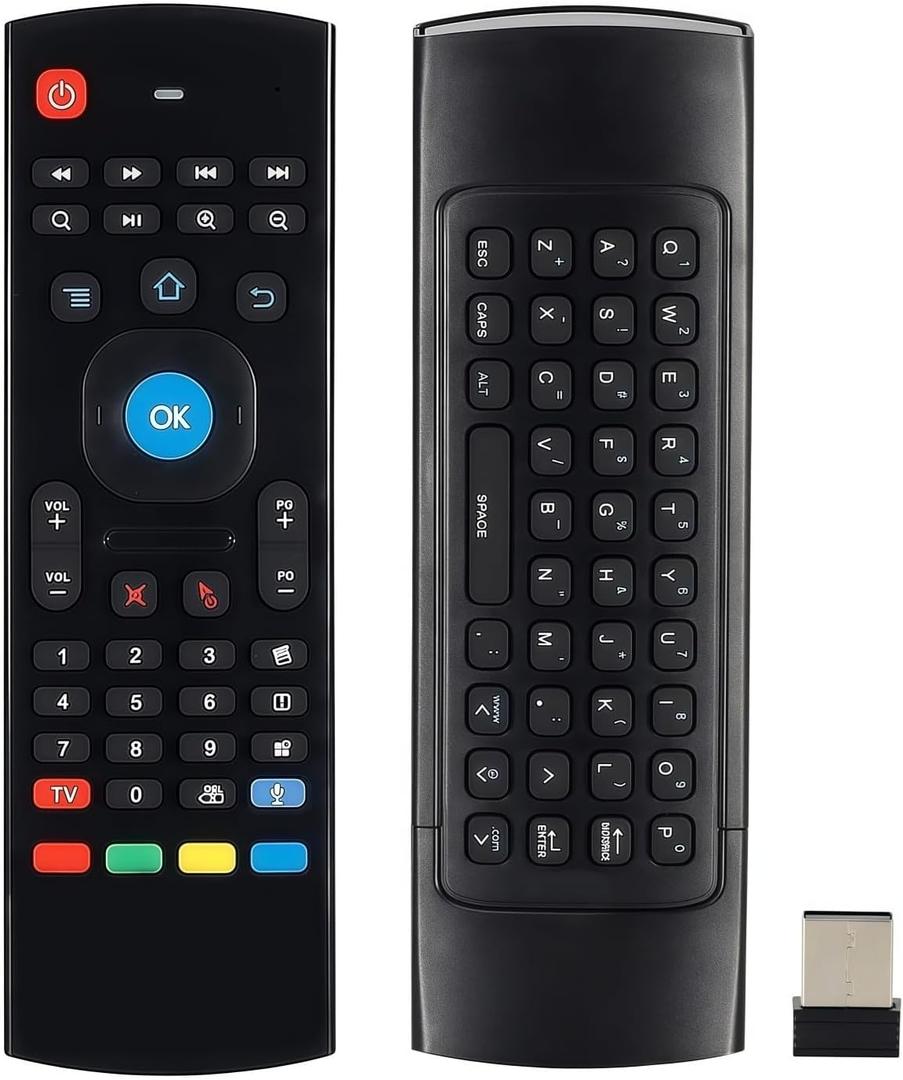 MX3 2.4G Mini Wireless Keyboard,Multifunctional Air Mouse with Input Voice Infrared Remote Control for Android TV Box Projector PC MAC PS3 Pad Xbox:MX3-NC-V