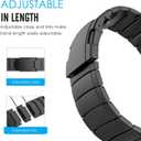Moko Quickfit 26 Watch Band Compatible with Garmin Fenix 3/Fenix 3 HR/Fenix 5X/Fenix 5X Plus/Fenix 6X/Fenix 6X Pro/Descent Mk1/Mk2/Mk2i/D2 Delta PX,Stainless Steel Replacement Strap, Black
