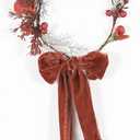 MEEDEE Rust Velvet Ribbon 3 Inch Rust Fringe Ribbons Raw Edge Silk Velvet Ribbon for Wreaths, Flower Bouquet, Photography, Dress Sash, Baby Shower, Wedding Decor (3 Yards)