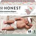 The Honest Company Clean Conscious Diapers Plant-Based Sustainable Wild Thang and Flower Power Club Box Size 3 16-28 lbs 62 Count