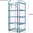 UWIOFF 4-Tier Greenhouse Replacement Cover Clear PVC Greenhouse Cover with Roll-Up Zipper Door - 27" L x 19" W x 63" H