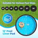 AquaJoyer 18' Round Thicker Heavy Duty Pool Liner Pad for Above Ground Pool, Pool Padding Underlayment for Pool Bottom, Protects Pool Prevents Punctures Weed Barrier Comfortable underfoot