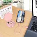 2 x evron USB C Adapter OTG,Multi Charging Cable Conversion Set USB A & Type C to Micro,USB C to Micro USB,Data Transfer,SIM Card Pin,Phone Holder (Pink)