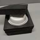 Havniva Ceramic Set of 2 Dog Bowls, 2pcs Basic 1.8 Cup Food or 12.5 oz Water Dishes for Small Dogs, Wide Opening Rounded Edge (2 Bowls, Matt White)