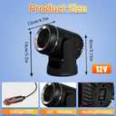 Car Heater, 12V Portable Car Heater, Heating & Cooling Fast Heating for Car Windshield Defogger Defroster, Plug-in Cigaerte Lighter Suitable for Vehicles SUV (TYW-50)