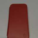 SHIELDON Genuine Leather Slim Case Wallet for iPhone Air 6.5-inch 2025 | Wireless Charging | Folio Magnetic Closure | RFID Blocking Credit Card Slot | Shock-Absorbent Cover | Retro Red