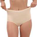Incontinence Underwear for Women, 5.6 oz Super Absorbent Leakproof Washable Undies for Pregnancy Urine Leakage 1 Pack (Beige, 2XL)