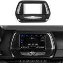 Car Center Control Panel Sticker Cover ABS Carbon Fiber Decal Interior Trim for Chevrolet Camaro ZL1 2016 2017 2018 2019 2020 2021 2022 2023 2024 Accessories (A)