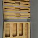 9 IN 1 Bamboo Foil and Plastic Wrap Organizer for Kitchen Drawer, Plastic Bag Organizer Organization and Storage, Food Storage Bag Organizer with Labels for Quart Gallon Snack Sandwich Bag