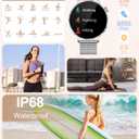 Smart Watch for Women,1.27 Inch HD Touchscreen,Bluetooth Calling,Heart Rate & Sleep Tracking, 100+ Sports Modes,IP68 Waterproof Fitness Tracker for Android & iPhone (Silver)