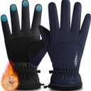 rivmount Winter Waterproof Ski Snow Warm Gloves for Women Men, Windproof Cold Weather Thermal with Touchscreen Fingers, for Running Driving Cycling Hiking Biking Outdoor Sports Daily Work (Large, Navy Blue)