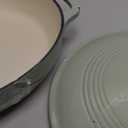 Lodge 3.6 Quart Enameled Cast Iron Covered Casserole with Lid  Dual Handles  Oven Safe up to 500 F or on Stovetop - Use to Marinate, Cook, Bake, Refrigerate and Serve  Desert Sage