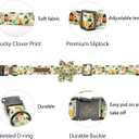 Elegant little tail St. Patrick's Dog Collar, Green Clover Dog Collars Cute Pet Gift Cute Puppy Flower Adjustable Pet Collars for Small Dogs (Small (Pack of 1), B: Gold Lucky)