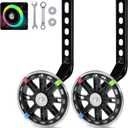 PRUNUS Flash BIKE Training Wheels for 12 14 16 18 20 Inch.Training Wheels for Kids Bike is Heavy Duty.Bicycle Training Wheel is Suitable Single Speed Bike