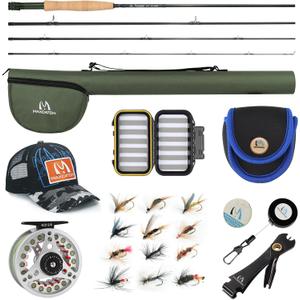 M MAXIMUMCATCH Maxcatch Extreme Fly Fishing Combo Kit 3/5/6/8 Weight, Starter Fly Rod and Reel Outfit, with a Protective Travel Case