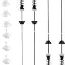 【Steel】W11130362 Washer Suspension Rod Kit 4PCS for Whirlpool Maytag Kenmore Bravos Top Load | Fits MVWC565FW1 WTW5000DW3 MVWX655DW1 | Fix Shaking & Noise | Replaces W10594080 W10735786