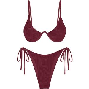 ZAFUL womens Modern (Small, Maroon)