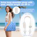 Strap Wrap for Bogg Bag Accessories, Adjustable Shoulder Crossbody Long Strap with Handle Wrap for XL Medium Bog Bag Simply Southern Beach Rubber Tote Bags -White