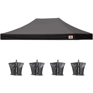 ABCCANOPY Replacement Canopy Top for Pop Up Canopy Tent (10x20, Black)