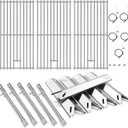 Hiorucet Grill Parts for Cuisinart Grill Parts GAS9556AS GAS9556ASO, Grill Grate Burner Tube Heat Plate for Cuisinart GAS9556AS Parts, Cuisinart Grill Replacement Parts, Cuisinart GAS9556AS Grates