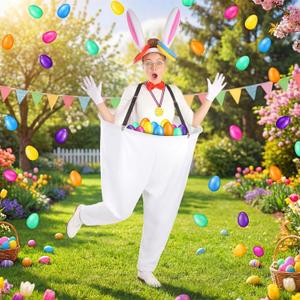 Vinsot Granny Pants Toss Game for Easter, Funny Yard Game for Adults, Outdoor Party Activity with Colorful Eggs