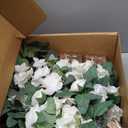 Ling's moment 17.5" Tall Standing Artificial Flowers Arrangements 4 pcs Wedding Aisle Runner Chair Decorations White Sage Centerpieces for Ceremony Reception Rose Floral Party Outdoor Decor