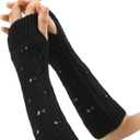 2 x POHADON Fairy Grunge Gloves Alt Emo Goth Accessories Fingerless Ripped Long Sleeve Arm Warmers Y2k Gyaru Arm Sleeve Harajuku
