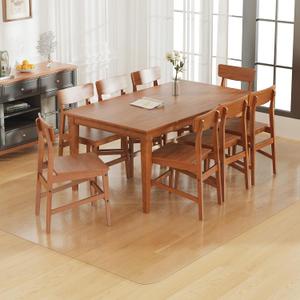 FUNMAT Clear Floor Mat for Home, 6'9' Large Plastic Area Rug for Dining Room, Anti-Slip Waterproof Floor Protector for Kitchen, High-Traffic Areas, Anti-Scratch Vinyl Rug for Indoor Outdoor