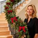 LaRibbons 24 Pcs Red Crinkled Velvet Bows for Christmas Tree, Door, Garland, Wreath, 1" Wide, 3.9"x3.9", Vintage Style