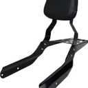 YHMOTO Passenger Sissybar Backrest with Luggage Rack Fits for Honda VTX 1300 1800 N/R/S Models 2002-2008 (Black)