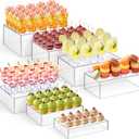 Leinuosen 7 Pcs Large Buffet Risers Set 6" to 12" Acrylic Display Box Catering Dessert Table Riser Food Display Decorative Stand with Hollow Bottom for Catering Supplies(Clear, Rectangle)
