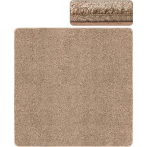 PURE ERA 30x30 Inch Area Rug Carpet Stair Landing Mat Non Slip Camel Brown, 2.5' x 2.5'