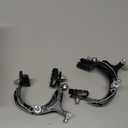 Bike Brake Set Bike Brakes Calipers Set 22.2mm Brake Handle Bike Brake Levers Kit Front/Rear Brake Kit(black rear brake kit)