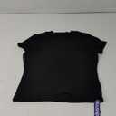 Women's Basic Summer Short Sleeve Crewneck T-Shirts Y2K Cute Going Out Tops Baby Tee (Medium, Black)