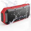 Bluetooth Jobsite Speaker with Magnet and Hook, 30H Working Time IPX6 Waterproof Speaker Plays Audio and Answers Calls Hands Free