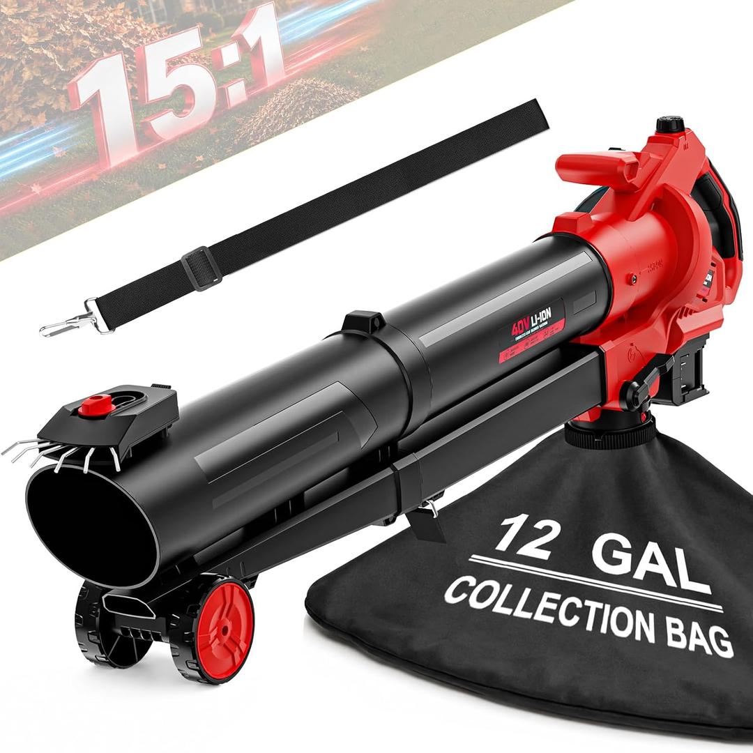 Leaf Blower Vacuum Mulcher Compatible for Milwaukee 18V Battery(No Battery)