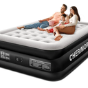 Queen Air Mattress with Built-in Pump, 18" Raised Comfort, 48Hr Leak-Proof Test, Upgraded Honeycomb Pillar Design, Supports 800 lbs, 3-Min Inflation-Inflatable Bed for Home Guests & Camping