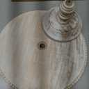 Deco 79 Mango Wood Decorative Cake Stand Cake Plate with Glass Dome, Stand 12" x 12" x 12", Cream