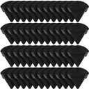 Suclain 48 Pcs Velour Triangle Powder Puff Soft Velour Makeup Puff for Face Powder Makeup Triangle Sponges for Wet and Dry Cosmetic Foundation Loose Mineral Body Tool(Black)
