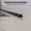 Moleney Flexible Quarter Round Trim, Peel and Stick Quarter Round Molding Trim Strip, Self Adhesive Trim Molding (Black)