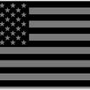 Black/Gray Subdued Tactical American USA Flag Sticker United States Auto Car Decal Window Bumper (12" x 6")