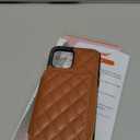 Bocasal Crossbody Wallet Case for iPhone 12/12 Pro, RFID Blocking PU Leather Zipper Handbag Purse Flip Cover, Kickstand Folio Case with Card Slots Holder Wrist Strap Lanyard 5G 6.1 Inch (Brown)