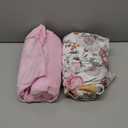 AMROSE 2 Pack Microfleece Crib Sheets, 28'' X 52'' Flannel Fleece Crib Fitted Sheets for Crib and Toddler Mattress Pad, Soft Comfy Warm Crib Sheets for Girls, Floral