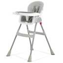 Dream On Me Portable 2-in-1 Tabletalk High Chair, Convertible Compact High Chair, Light Weight Portable Highchair, Grey
