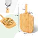 Pizza Peel 14 Inch, Large Bamboo Pizza Paddle Spatula - Wooden Serving Board, Oven Accessory for Baking Homemade, Wood Cutting Board for Cheese Bread Fruit Vegetables, 23"l X 14"w