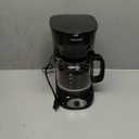 Mueller 12-Cup Drip Coffee Maker - Borosilicate Carafe, Auto-Off, Reusable Filter, Anti-Drip, Keep-Warm Function, Clear Water Level Window Coffee Machine, Kitchen Essentials & Accessories (Black)