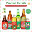 24 Pcs Xmas in July Beer Can Coolers Sleeves 12 Oz Can Covers Summer Can Holders Christmas July Party Decor for Christmas July Can Beverages Bottle Drink