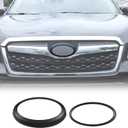 Rear and Front Emblems Trim Ring Cover Fit for Subaru Forester 2013-2018, Car Front Rear Logo Trim Cover Ring Trim, Hood Trunk Emblem Ring, 2PCS(Matte Black)